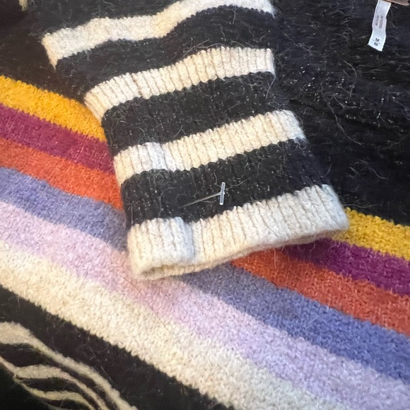 Free People Complete Me Alpaca Blend Striped Sweater Size Medium NWOT - Picture 8 of 9